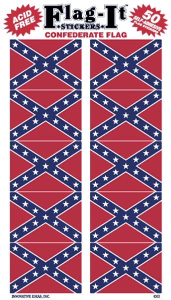 Pack Of 50 Rebel Flag Stickers