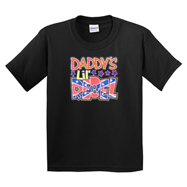 Daddy's Lil Rebel Confederate Flag T-Shirt (Youth)
