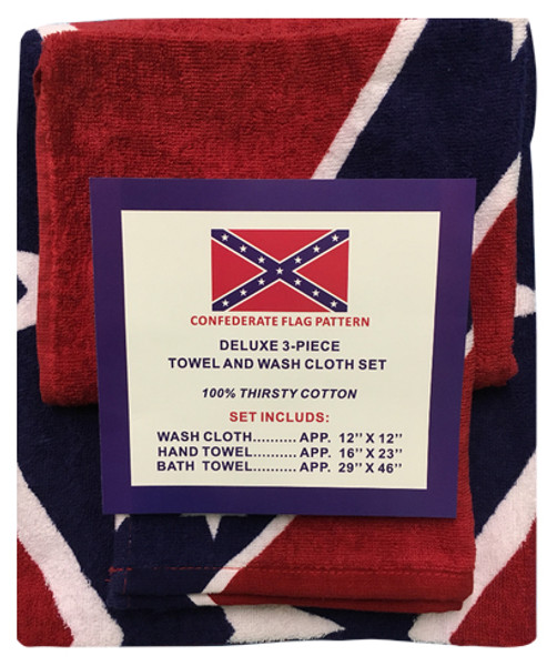 Confederate battle flag "BATH TOWEL SET"