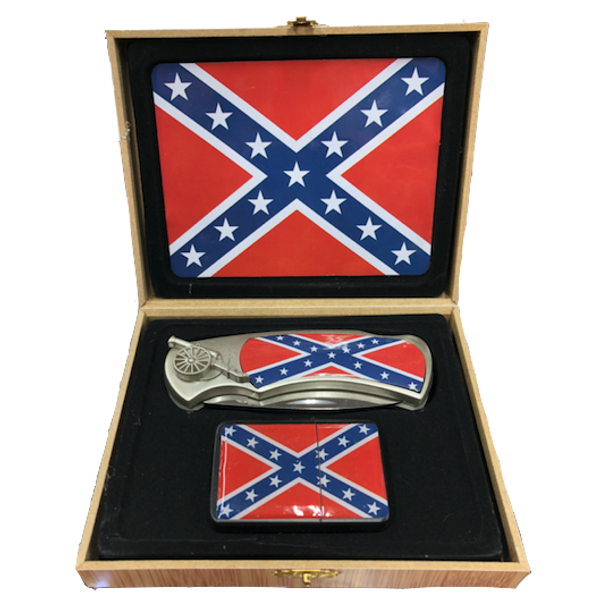 Confederate Knife and Lighter Gift Set