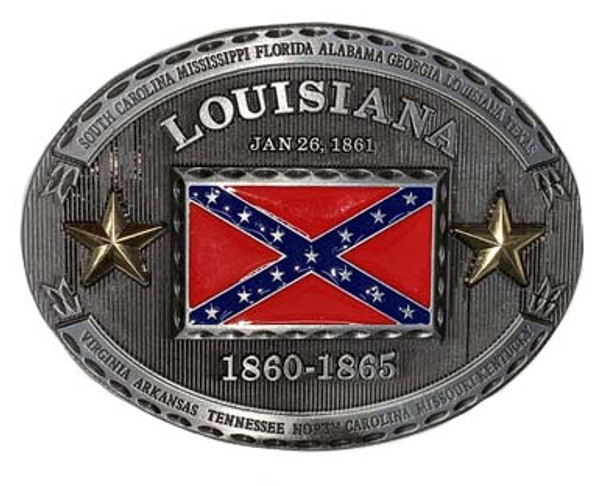 Louisiana confederate flag belt buckle