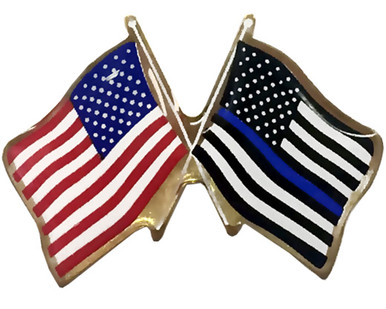 Blue Line Pin USA & Blue Line USA Lapel Pin