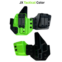 JX Tactical Special Edition Plus-1 holster in JX Tactical color zombie green and black color combination with dual magazine and pistol retention
