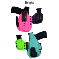 JX Tactical Special Edition WhatTheKicks Plus-1 holsters in bright pink, purple, tiffany blue, and zombie green color combinations. JX Tactical Special Edition WhatTheKicks Plus-1 holsters in bright pink, purple, tiffany blue, and zombie green color combinations.