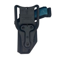Back view of Sportster holster with Safariland UBL belt attachment and CZ Shadow 2 grip