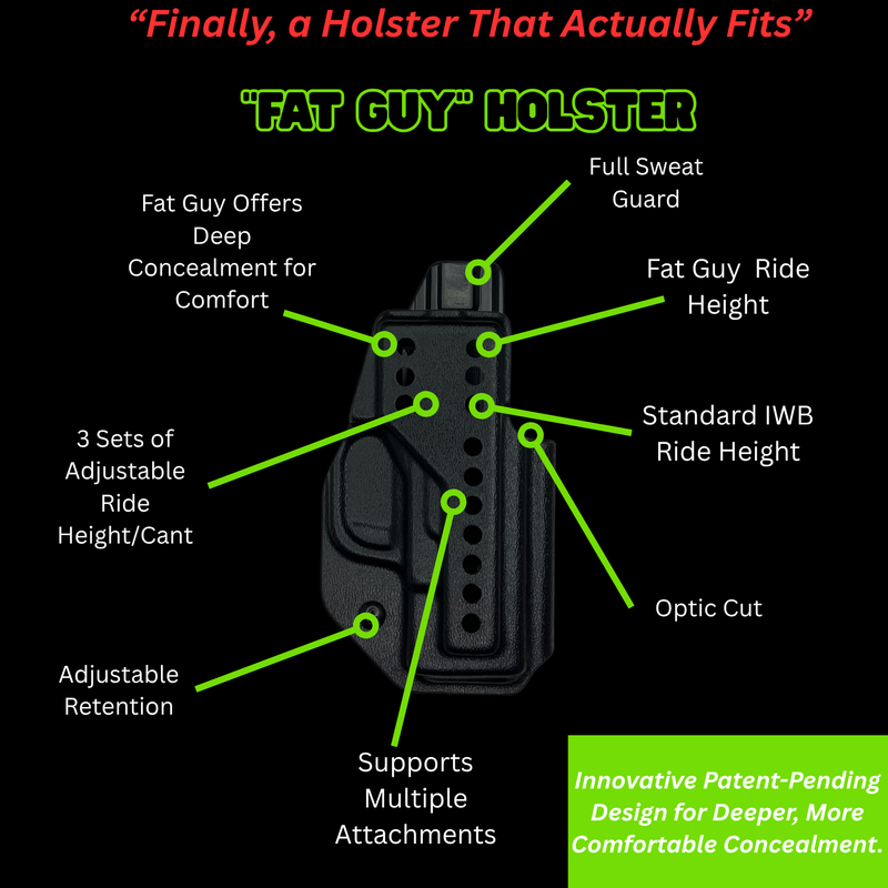【size:L】Mr.FATMAN CARRY DANCER Fat Guy Holster | Best Concealed Carry for Big Builds | JX Tactical