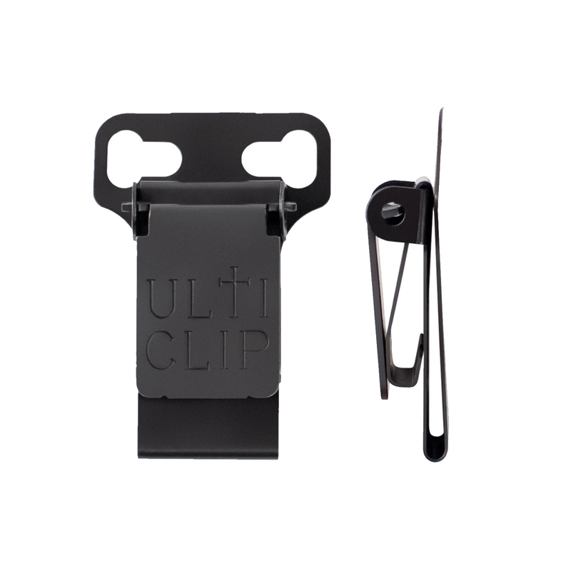 The UltiTuck clip is a 3-n-1 feature tactical mounting clip that sports a versatile 2-hole mounting design