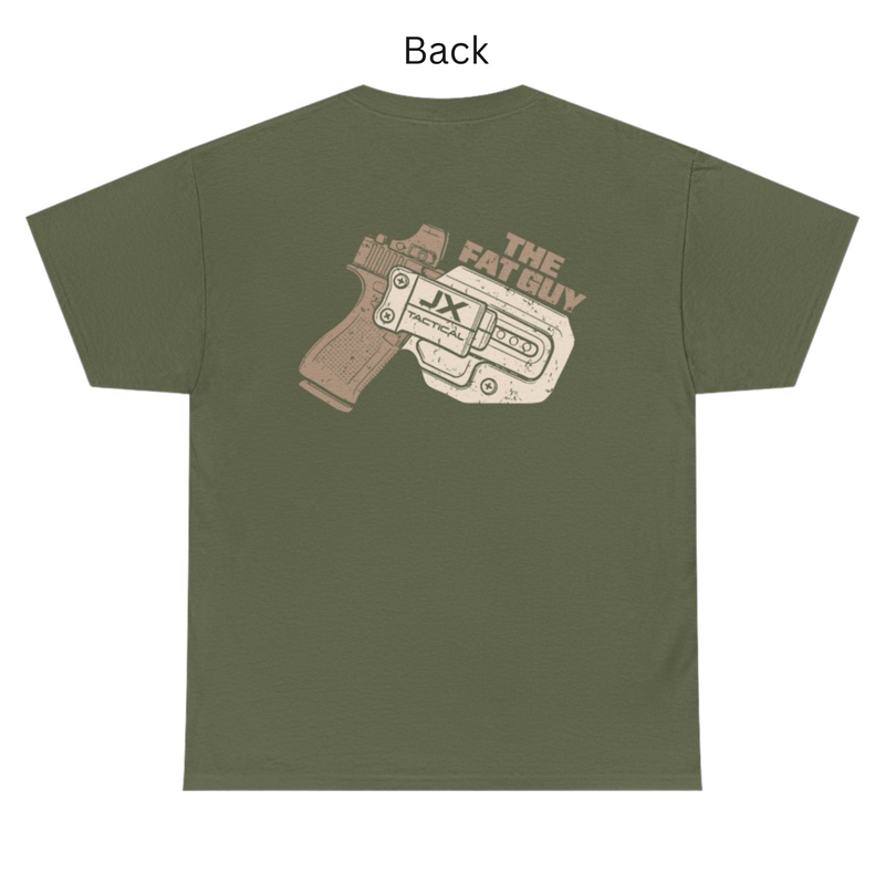 Green Fat Guy Logo Tactical Shirt | Heavy Cotton Carry Tee | JX