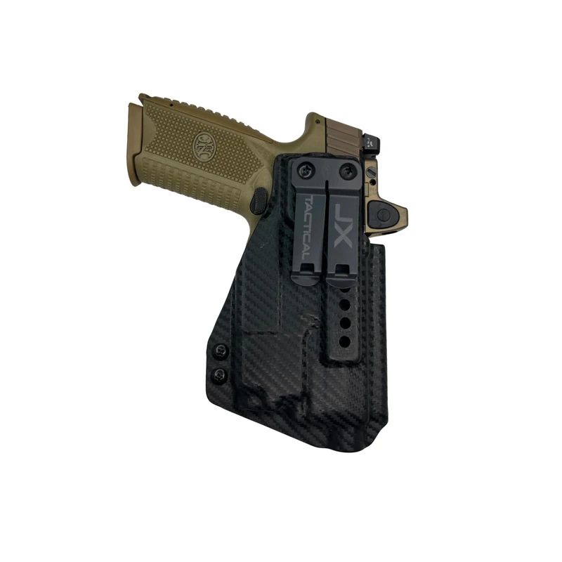 Right Hand - FN 509 w/Olight Baldr Mini (*includes Tactical) - Black Carbon Fiber  - Fat Guy Holster®