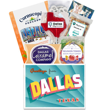 Dallas Postcard Snack Basket