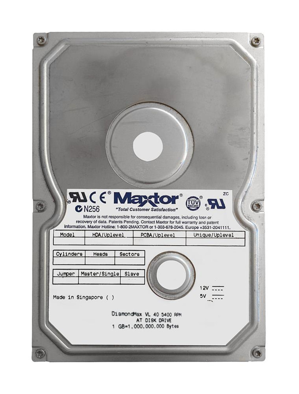Maxtor DiamondMax VL 40 40.9GB 5400RPM ATA-100 2MB Cache 3.5-inch Internal Hard Drive Mfr P/N 34098H4040936