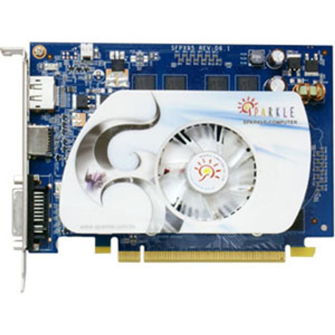 SPARKLE GeForce 9500 GT Graphics Card nVIDIA GeForce 9500 GT 550MHz 1GB DDR2 SDRAM 128bit PCI Express 2.0 x16 DVI, HDMI Retail Mfr P/N SX95GT1024D2-3D