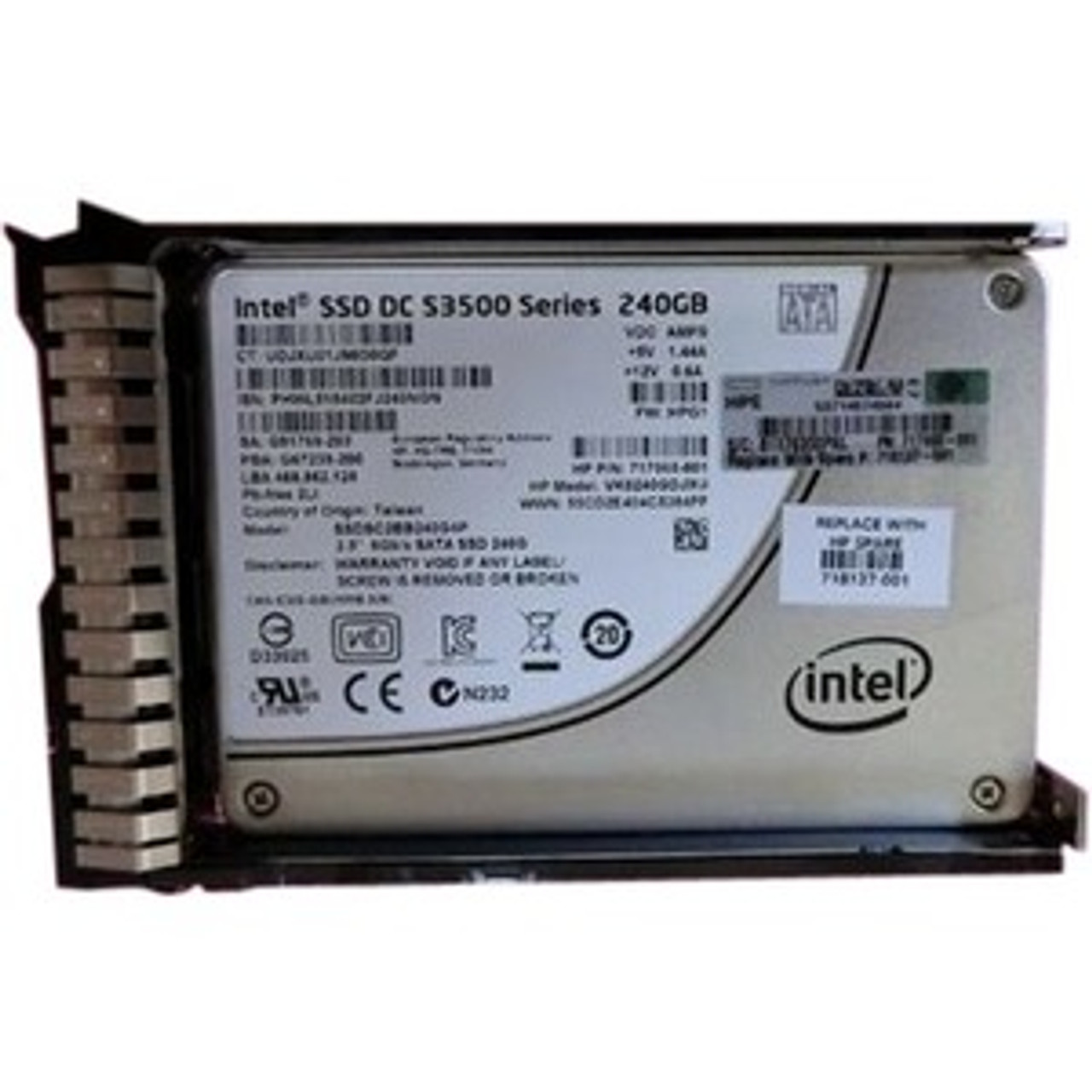 HPE - IMSourcing Certified Pre-Owned 240 GB Solid State Drive - 2.5" Internal - SATA  MFR P/N 718137-001-RF