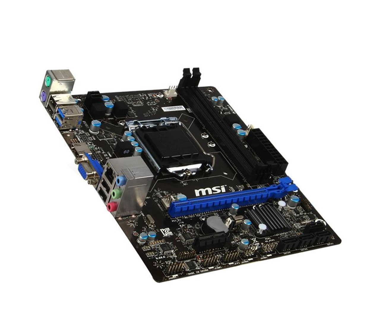 MSI B85M-E33 Socket LGA 1150 Intel B85 Express Chipset Core i7 / i5 / i3 Pentium / Celeron Processors Support DDR3 2x DIMM 2x SATA 3.0Gb/s Micro-ATX Motherboard  Mfr P/N MS-7817