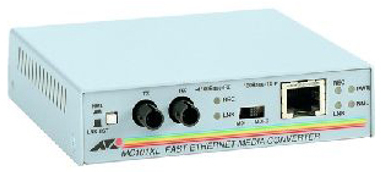 Allied Telesis 100Base-TX to 100Base-FX ST Media Converter Mfr P/N AT-MC101XL-90