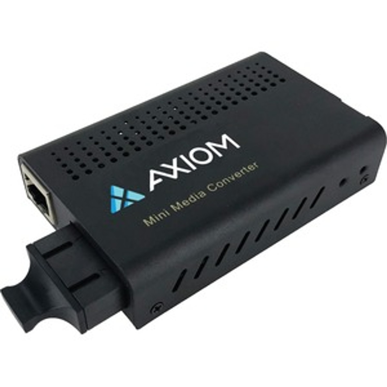 Axiom Mini 1000Base-T to 1000Base-LX Fiber SC Connector 1x Network RJ-45 1x SC Ports DuplexSC Port Single-mode Gigabit Ethernet 10/100/1000Base-T 1000Base-LX Media Converter Mfr P/N MC-2203-S3S20-AX