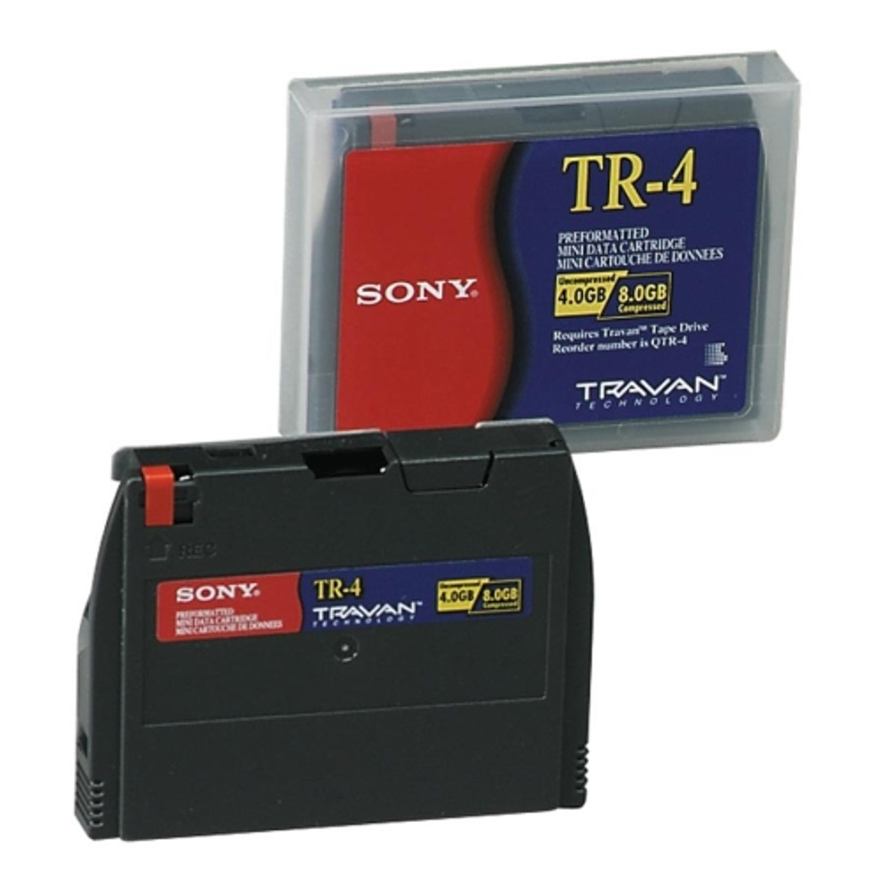 Sony Travan TR-4 Tape Cartridge TR-4 4GB (Native) / 8GB (Compressed) 738.19 ft Tape Length Mfr P/N QTRNS8