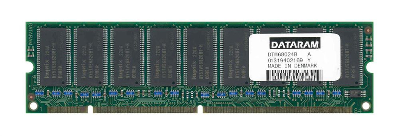 Dataram 512MB PC133 133MHz ECC Unbuffered CL3 168-Pin DIMM Memory Module Mfr P/N DTM68024B