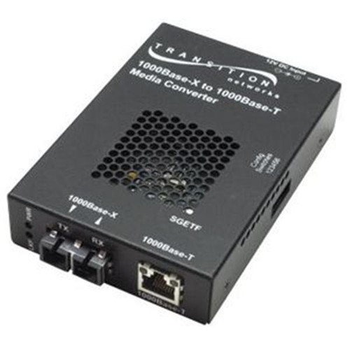 Transition Networks Gigabit Ethernet Media Converter 1 x RJ-45 1 x SC 1000Base-T 1000Base-LX Mfr P/N SGETF1029-117