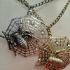 Spider web necklaces