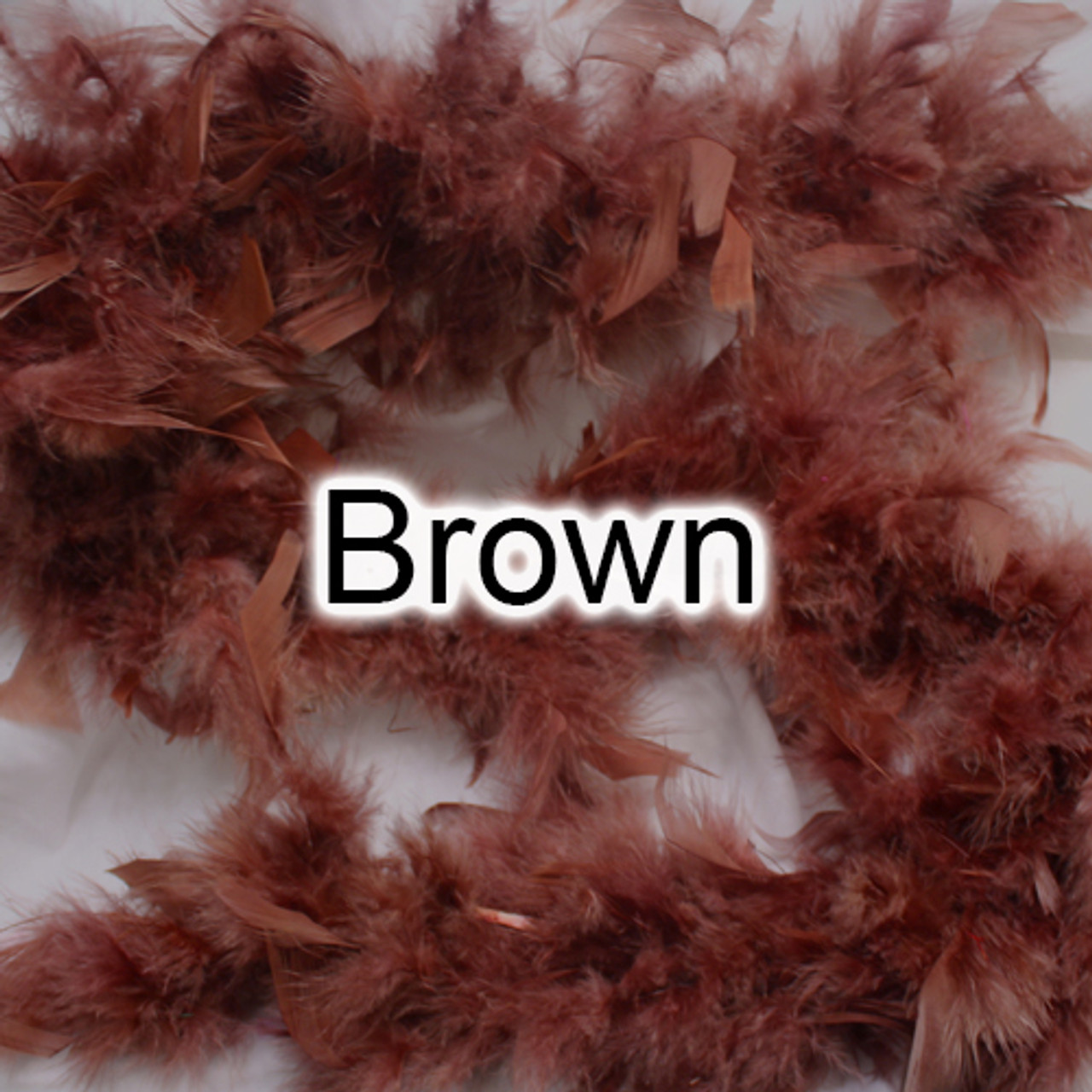 Brown feather boas