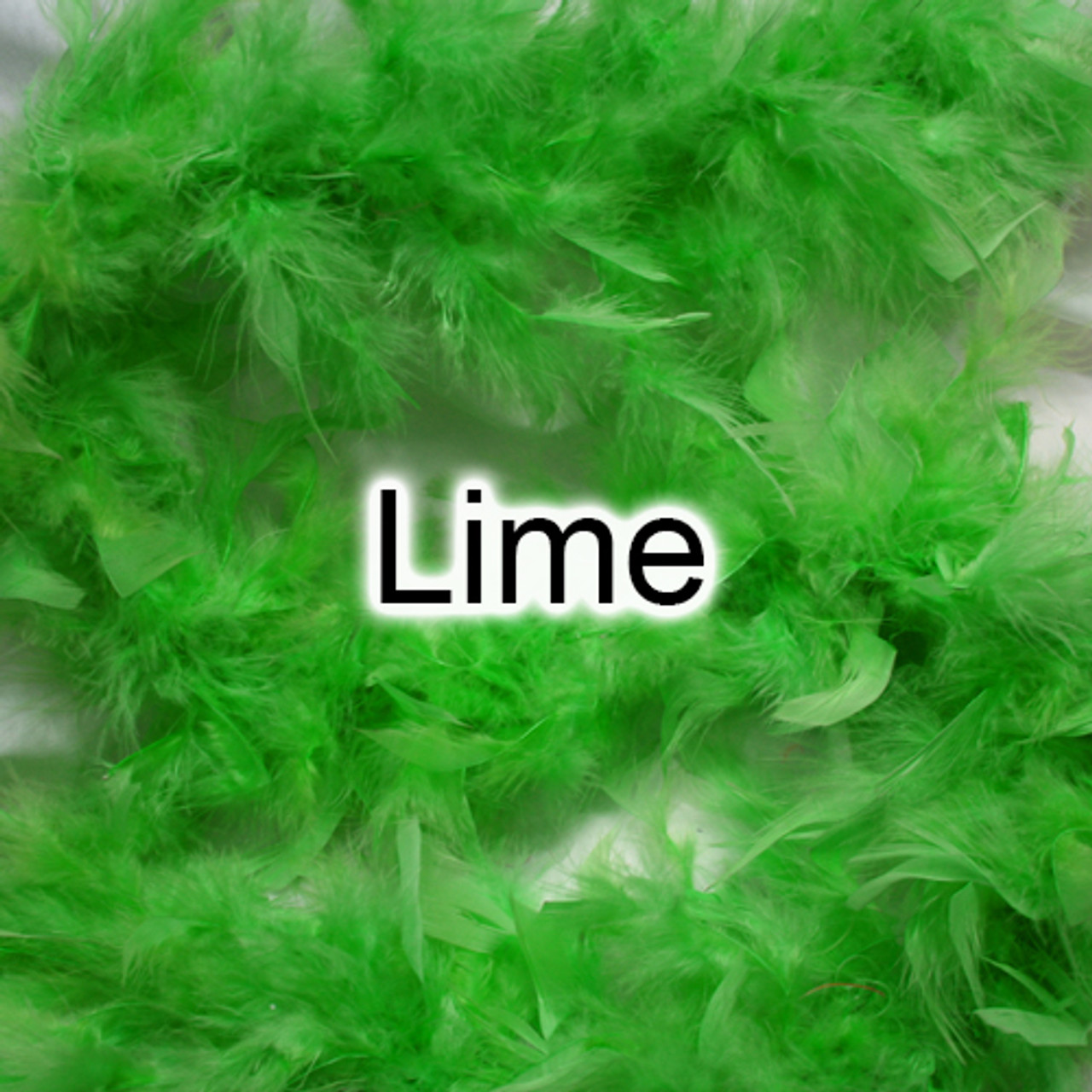 Lime feather boas