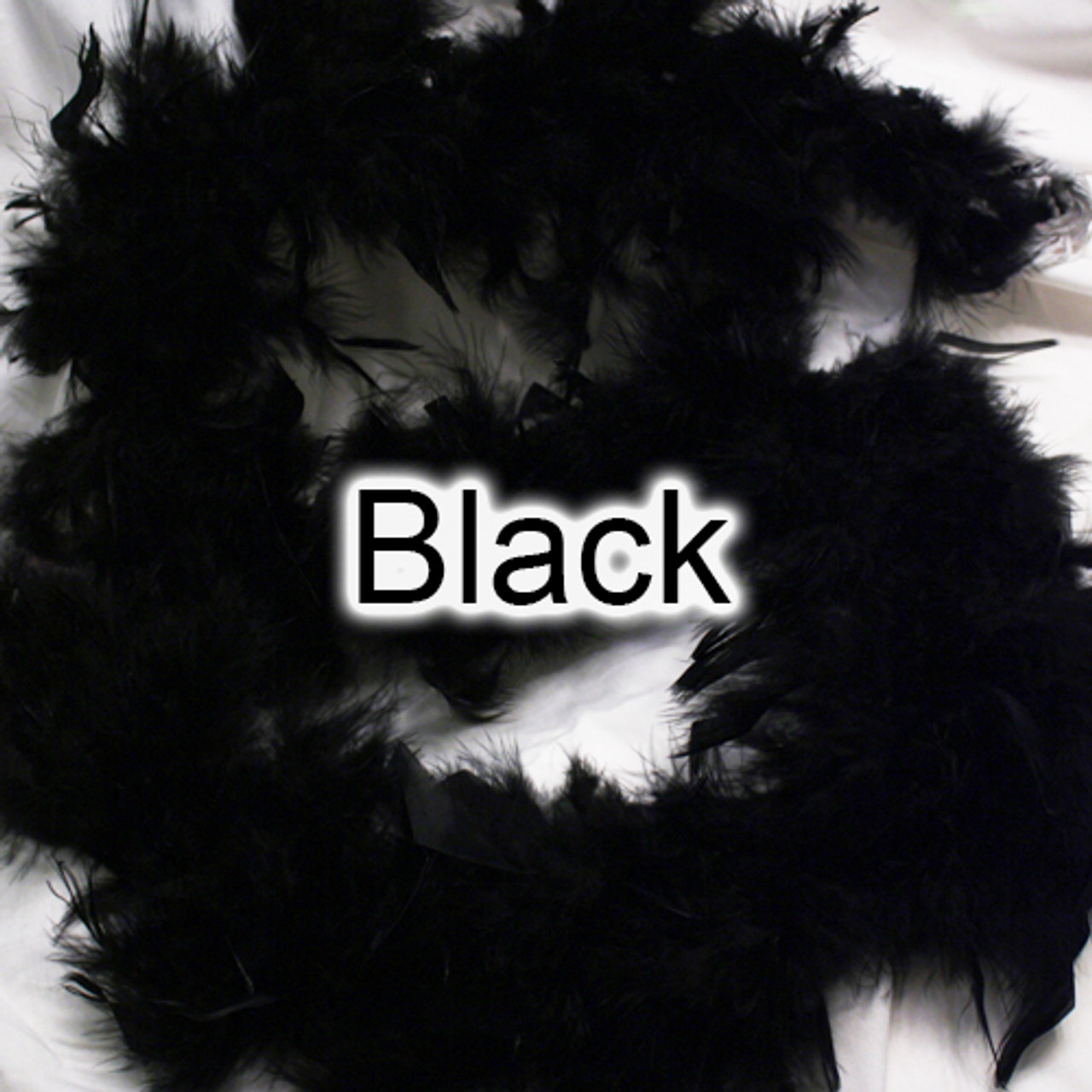 Black feather boas