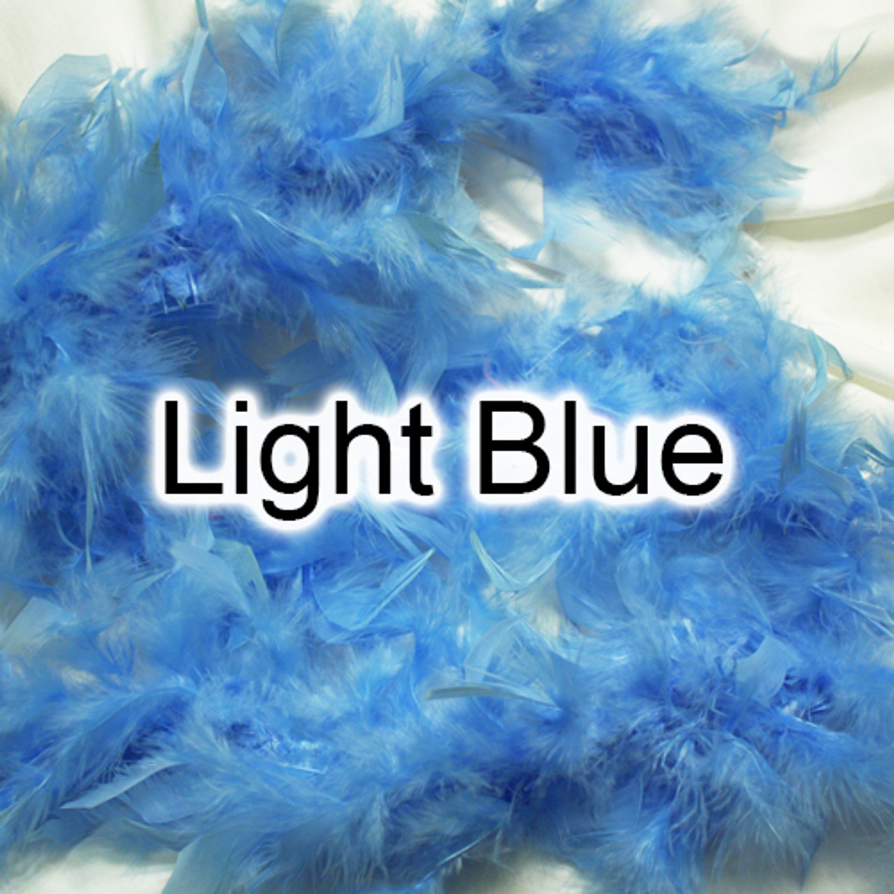 Light blue feather boas