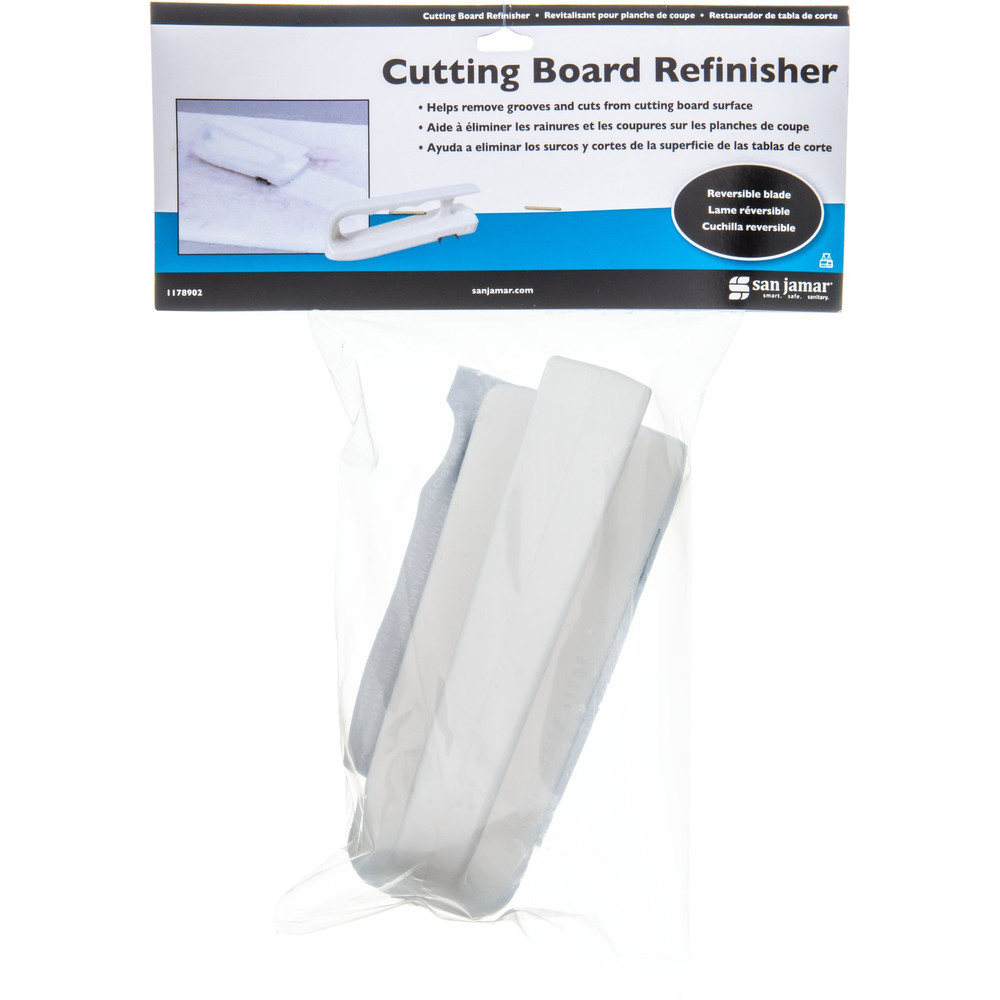 San Jamar 1178902 Cutting Board Scraper/Refinisher Tool, White - Win Depot