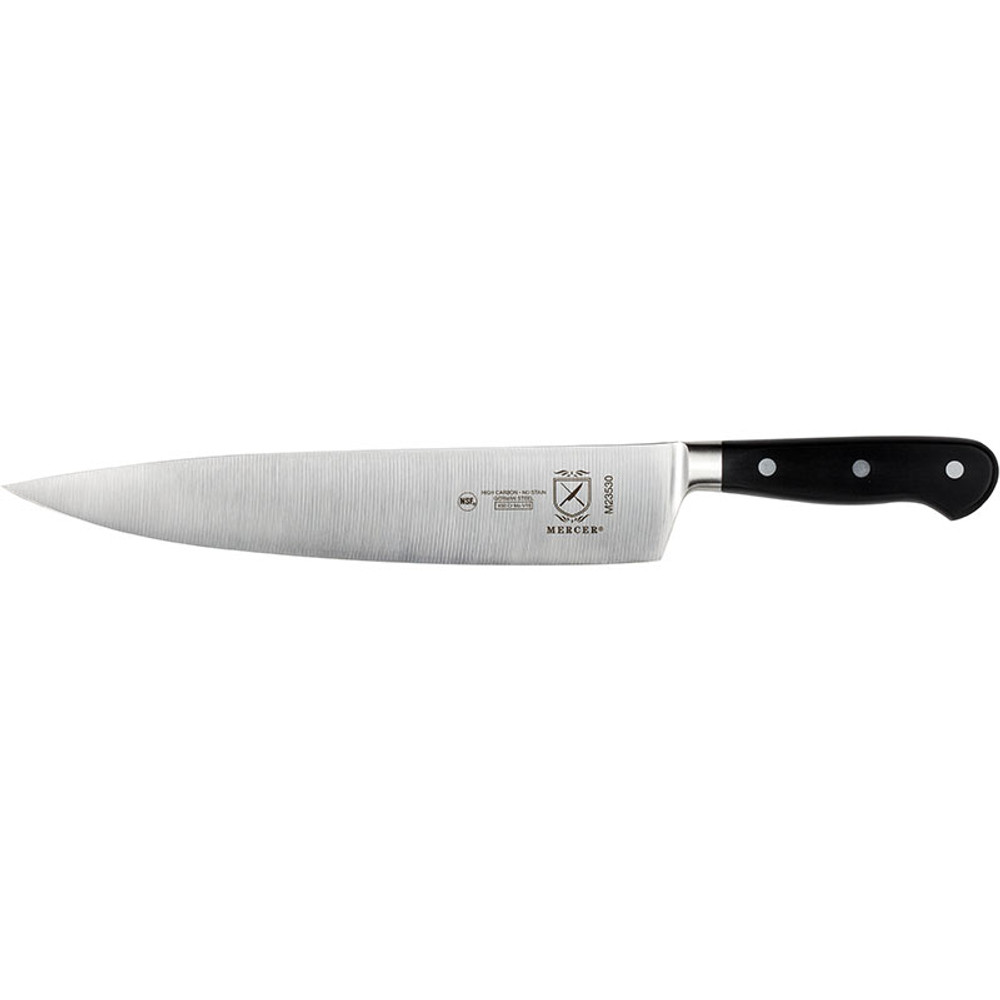 Mercer Culinary M23510 Renaissance Forged Chef's Knife, 8, Riveted, Black  Handle - Win Depot