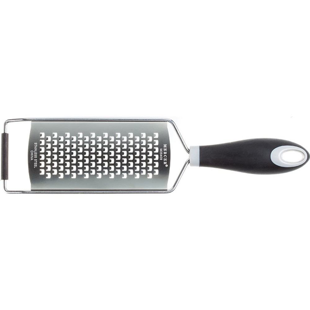 Choice 9 1/2 Stainless Steel Coarse Grater with Black Non-Slip Handle