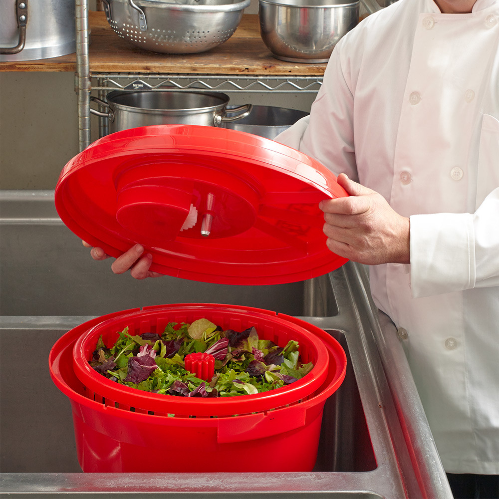 Chef Master 2.5 Gallon Plastic Salad Spinner / Dryer with Brake