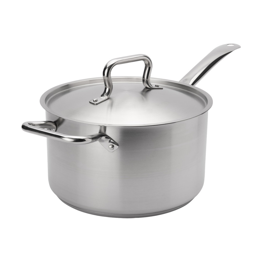 Browne 5734033 Elements Stainless Steel Sauce Pan & Lid, 3.5 Qt. - Win Depot