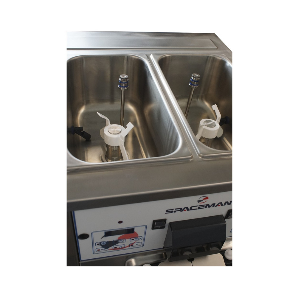 Spaceman 6250-C Soft Serve Floor Model Ice Cream Machine with 2 Hoppers and  3 Dispensers - 208-230V