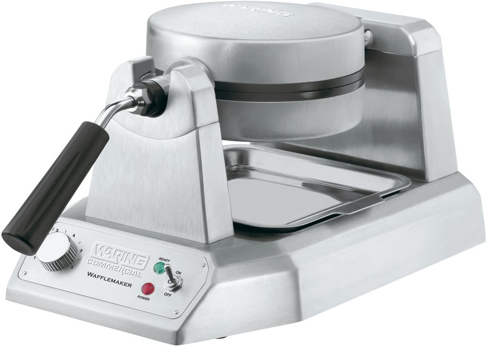 Commercial 120V Single Commercial Waffle Maker, Each, Silver