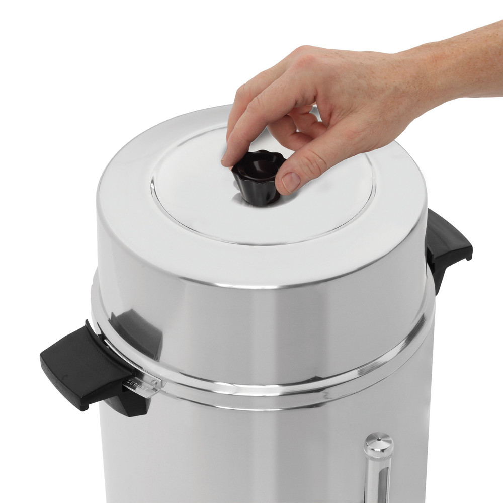 West Bend Coffee Party Percolator, Polished Aluminum, 30 Cup Capacity