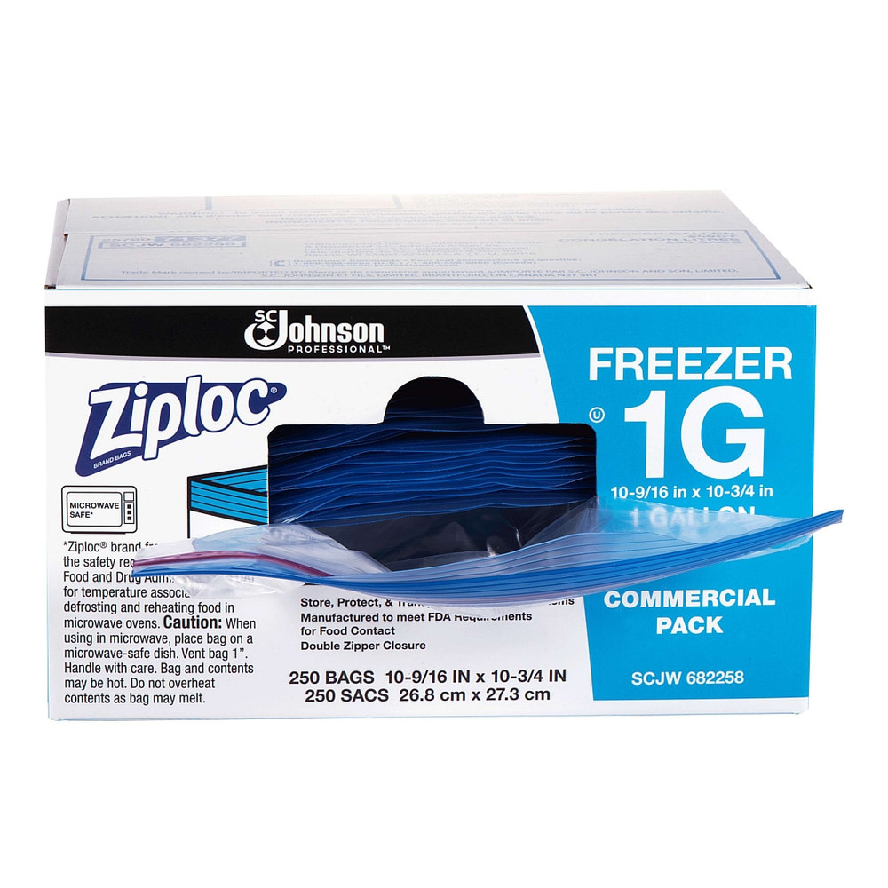 Ziploc 1-Gallon Freezer Storage Bag, 250 per Pack - 1 per Case