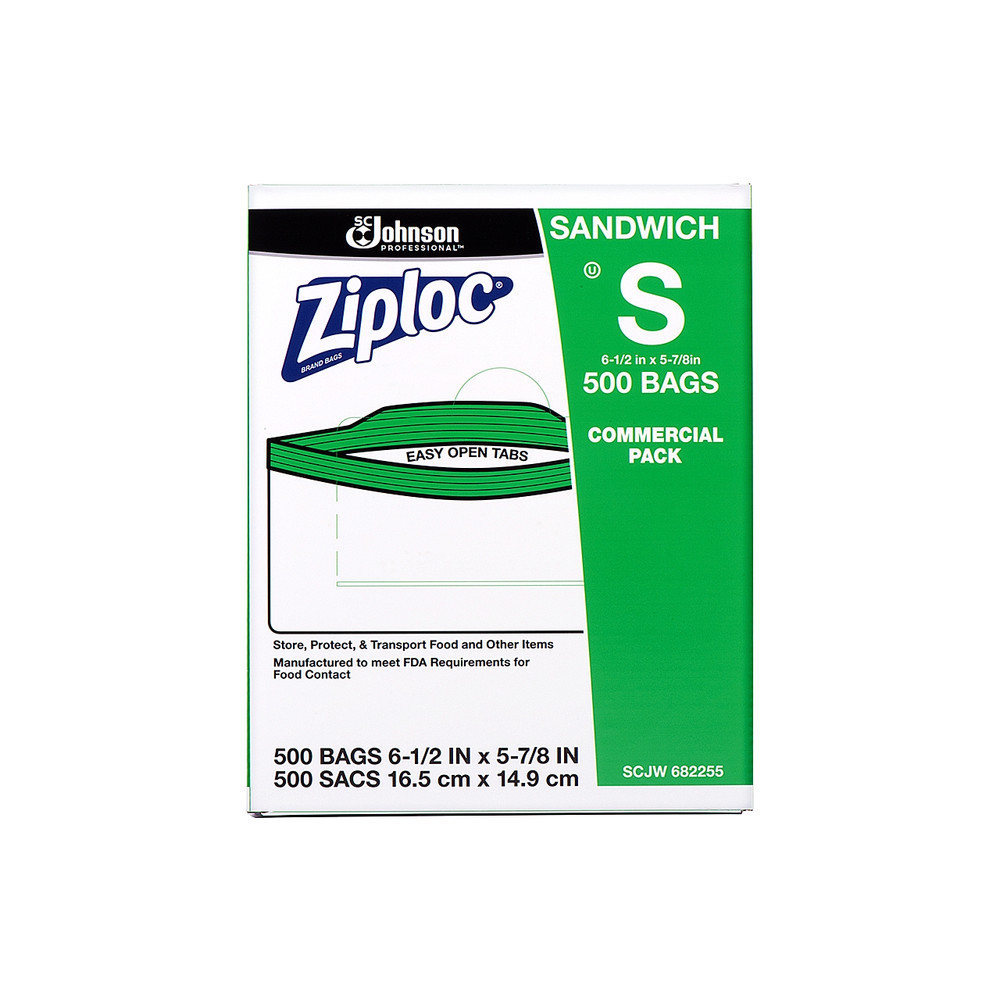 SC Johnson 682256 Ziploc Storage Bags, 1 Qt. Size - 500/Case - Win