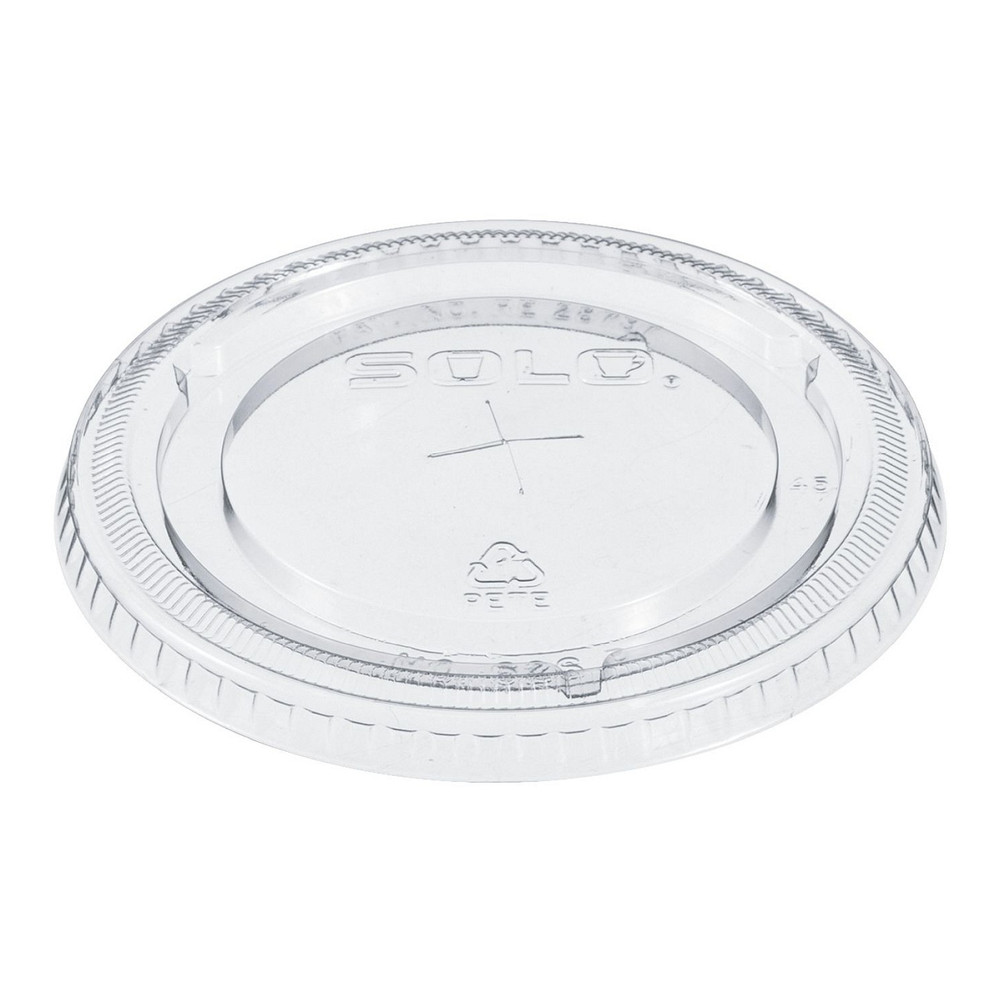 Solo 626TS Clear Flat Lid with Straw Slot - 1000/Case