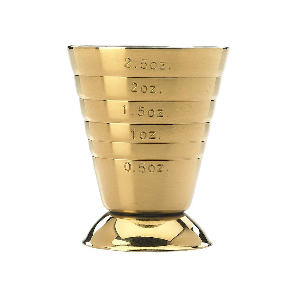 Barfly M37069GD Bar Measuring Cup, 2.5 oz./5 tbsp./7.5 ml., Gold Plated  Finish