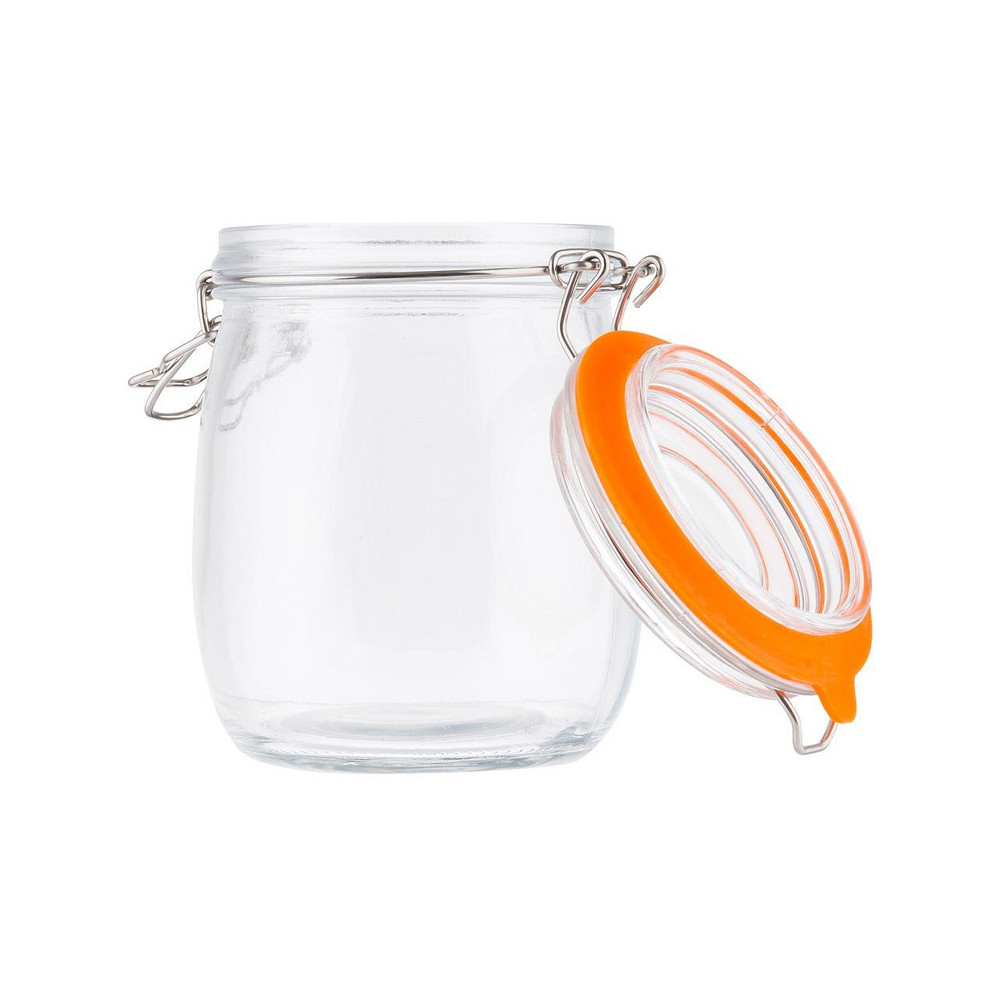 Tablecraft 10106 Spice Jar, 2 oz., Glass, Resealable Stainless Top