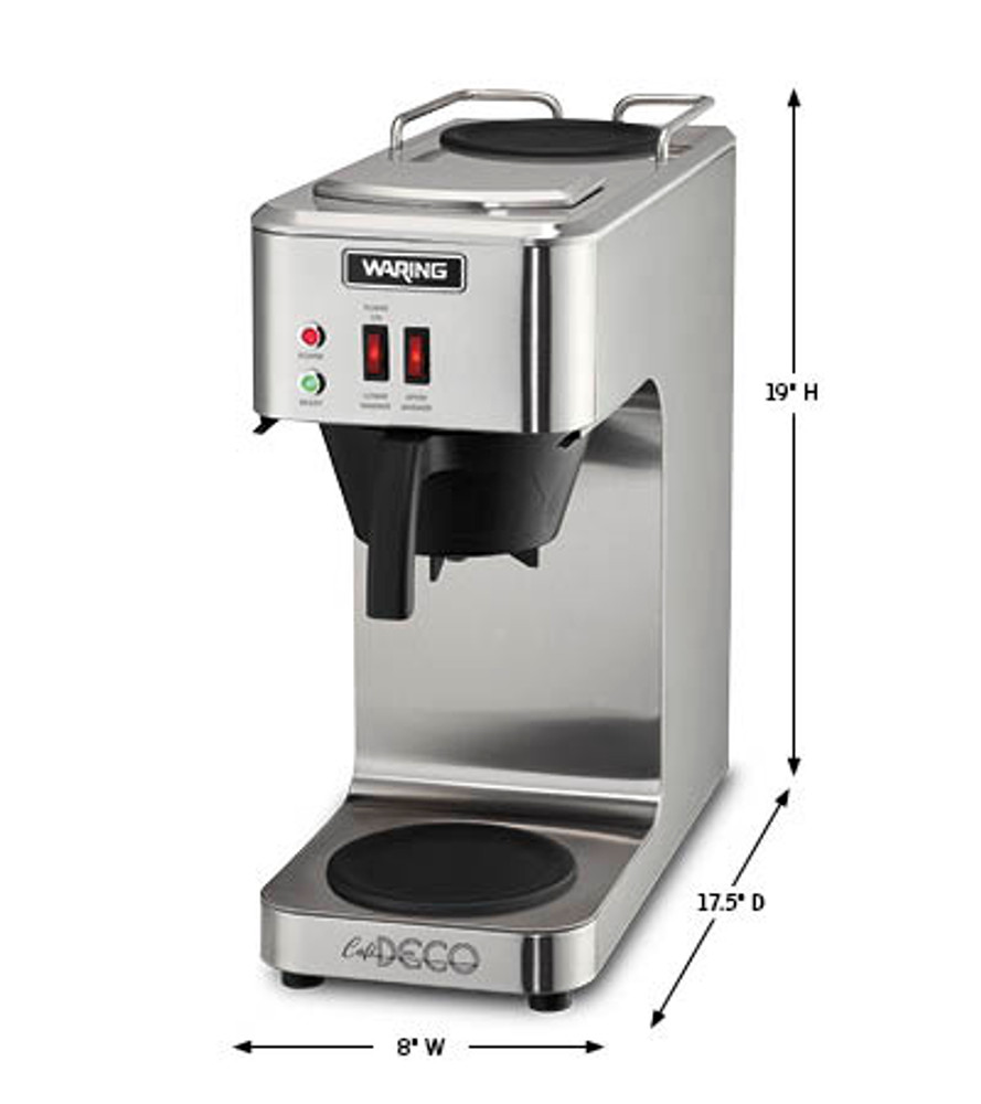 Grindmaster-Cecilware Portable Pourover Single Coffee Brewer, Two Warmers