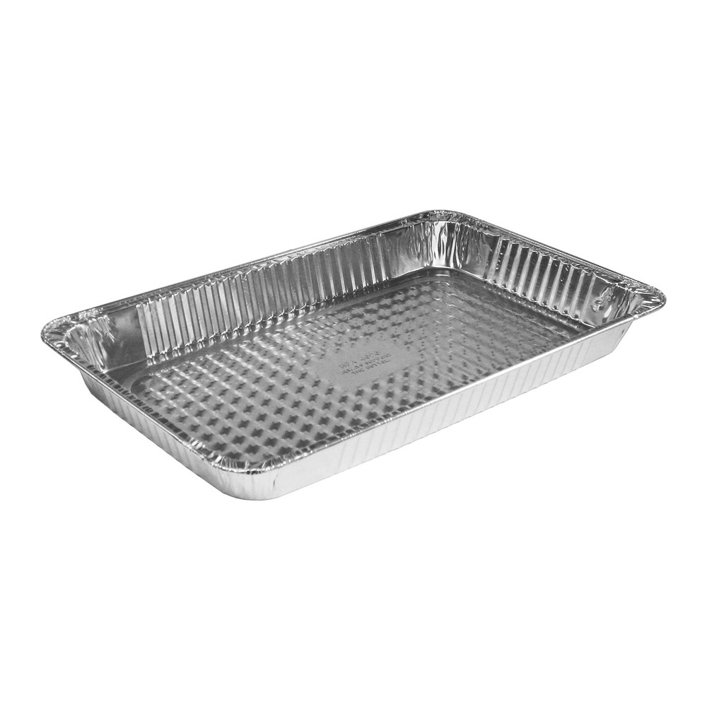 Genuine Joe Joe Disposable Aluminum Pan, Full-Size, 280 oz, Cap, 50/CT, SR,  Large, Silver