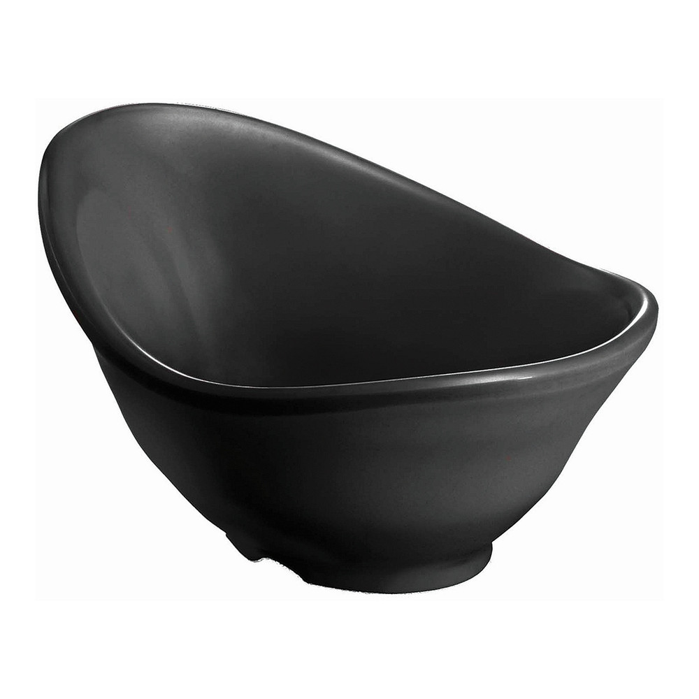 Plastic Bowls - Black Oval Serving Bowls