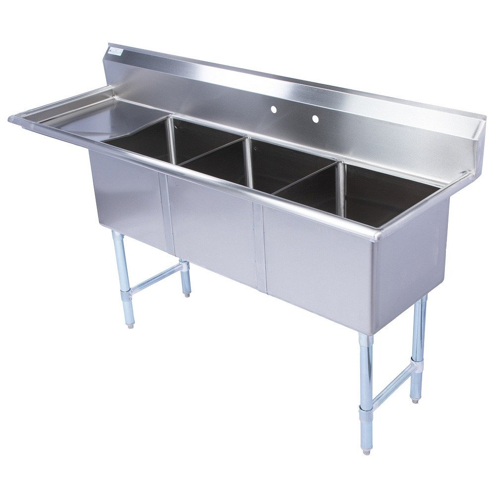KCS KCSD31616203L 69" Wide Stainless Steel Sink With