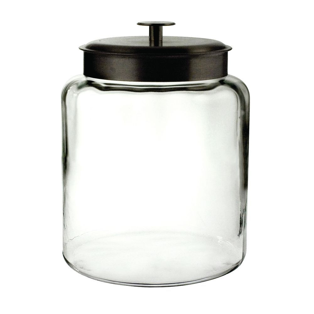 1 1/2 Gallon Anchor Montana Jar with Black Metal Cover