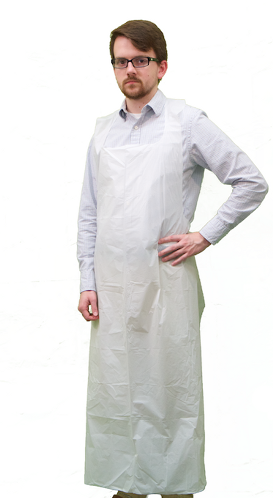 WELLCHOICE AP2846-HDW Disposable Aprons, Heavy Duty, White (25pcs/box) -  Win Depot