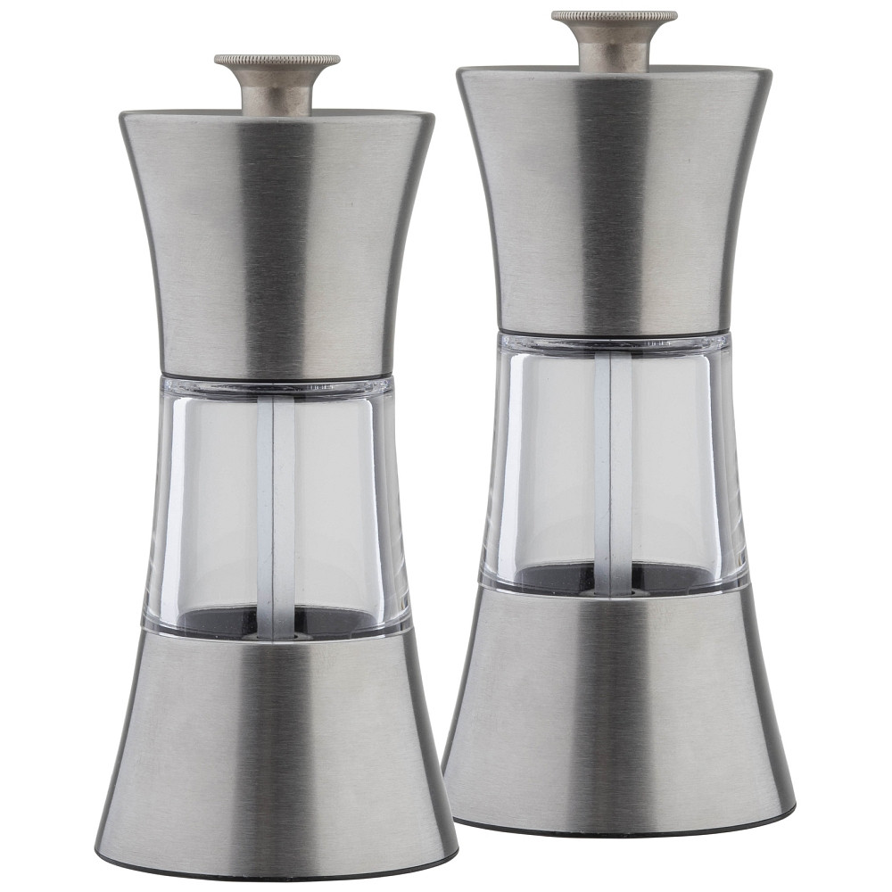 Tablecraft 10924 Salt & Pepper Mill Set, 5, Stainless & Acrylic