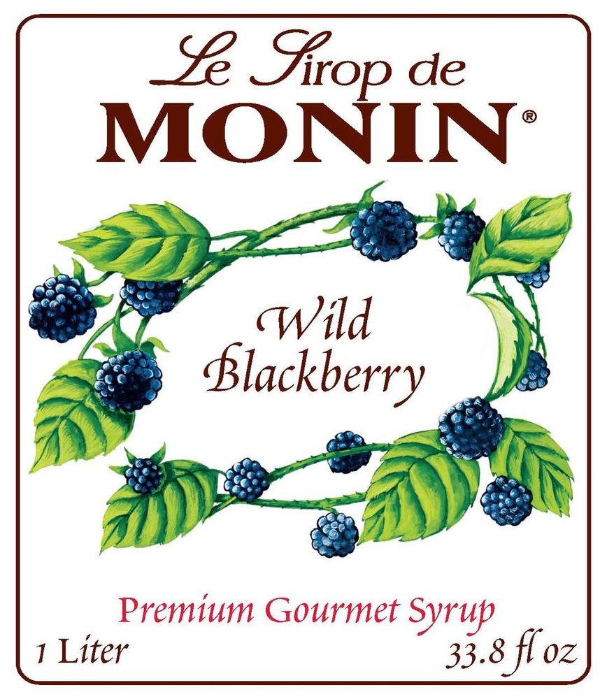 Monin Wild Blackberry Syrup, 1 Liter Win Depot