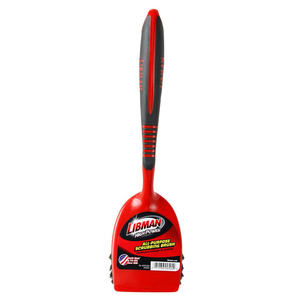 Libman 524 Utility Brush, 11x3-1/4x3-1/2, Red & Black - Win Depot